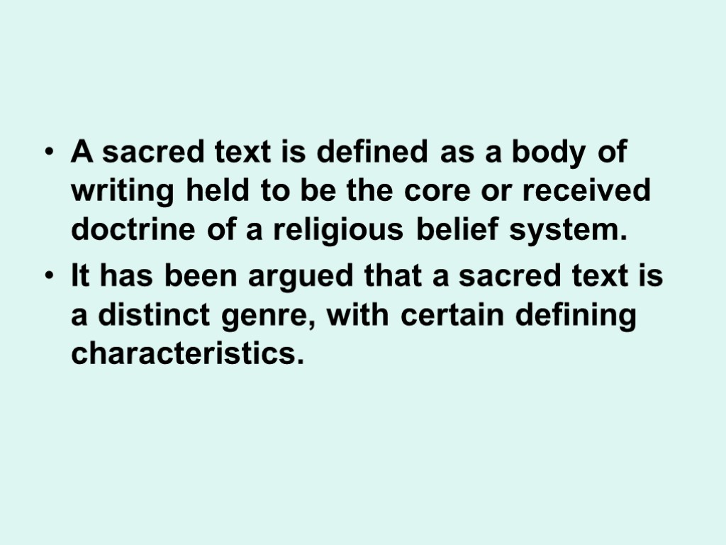 TRANSLATION AND RELIGION A Sacred Text Its Definition